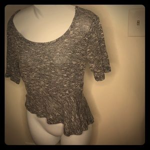 Asymmetrical Gray Blouse